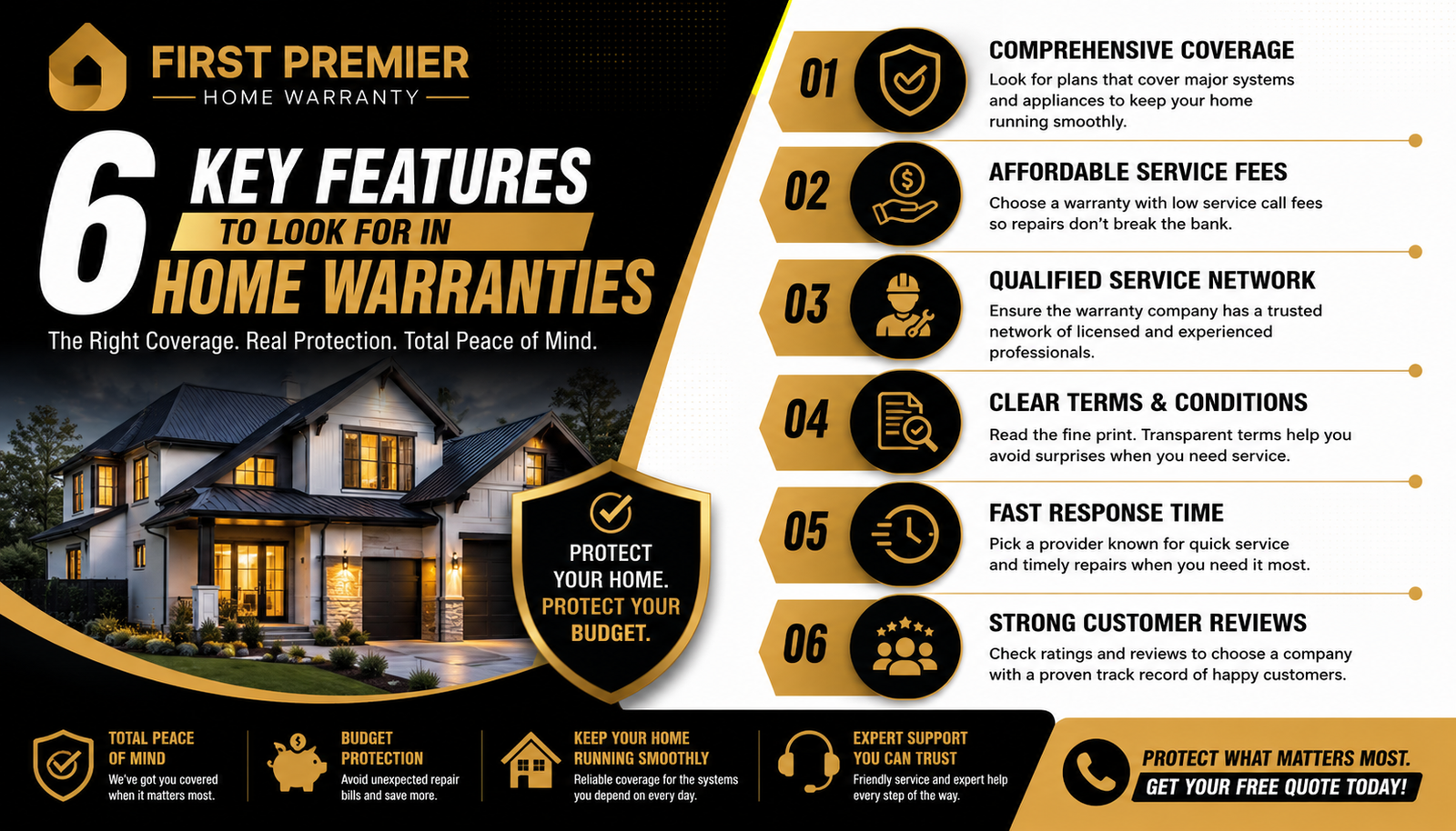6 Key Features to Look for in Home Warranties